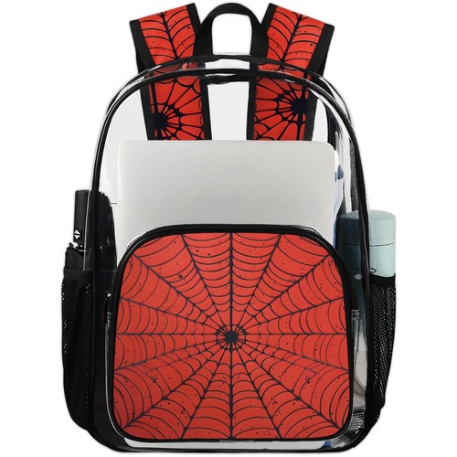 Spider web clear backpack - backpack, for